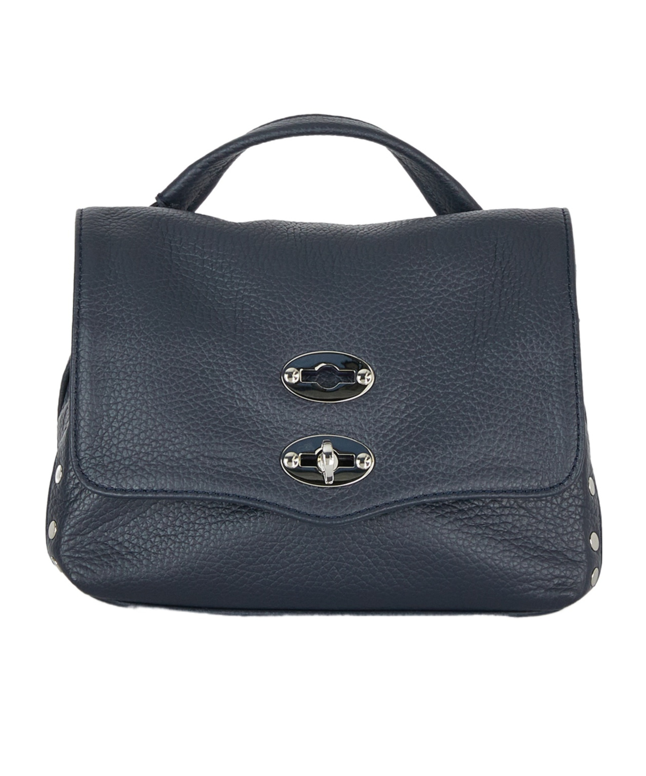 Zanellato Stud-detailed Twist-lock Small Tote Bag In Purple