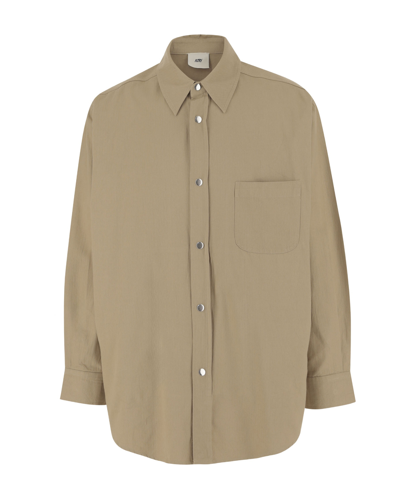 Shop Autry Embroidered Shirt In Nude