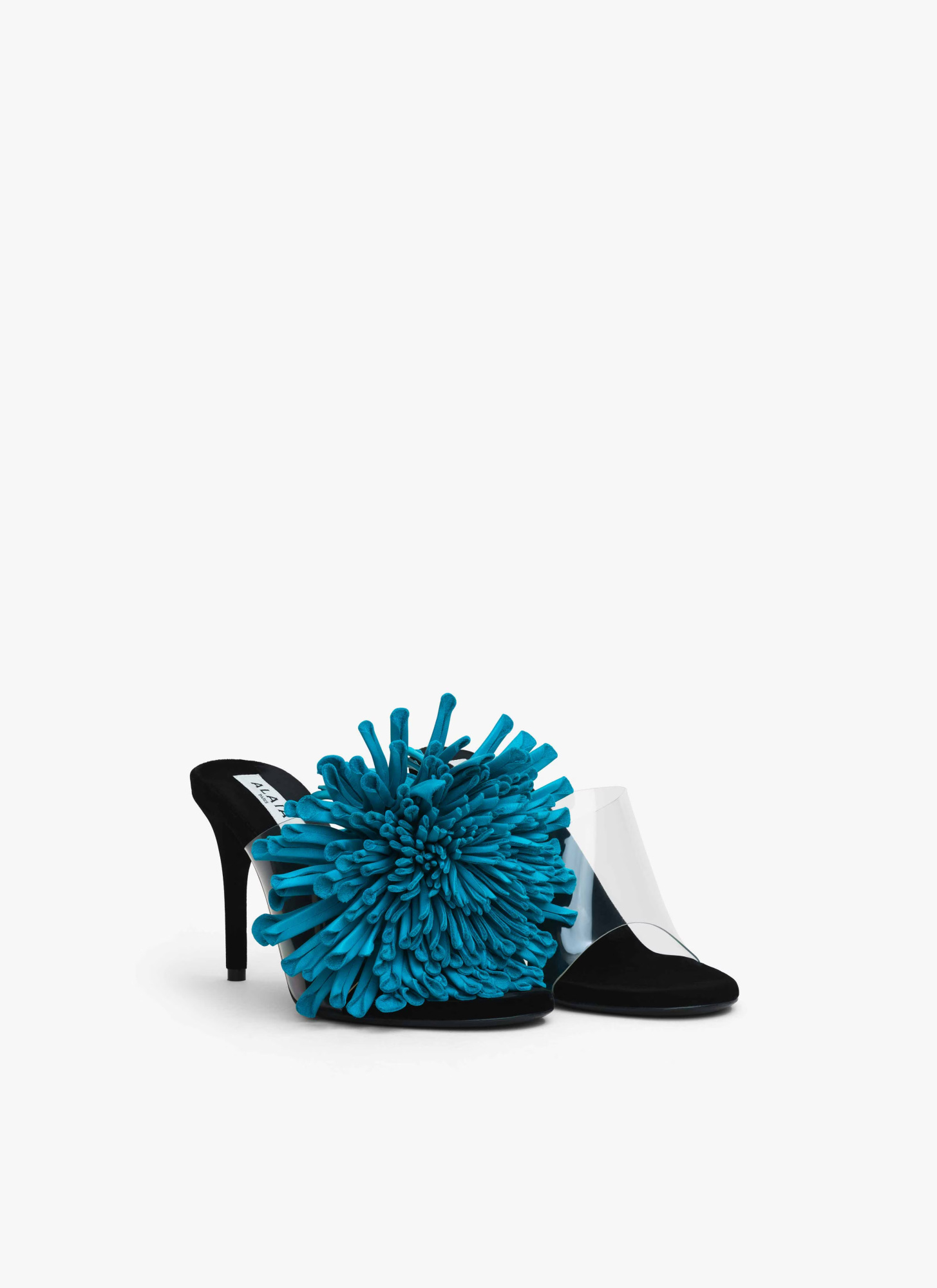 Alaïa Women Asymmetric Sandals With Large 3-d Leather Flower In Brown