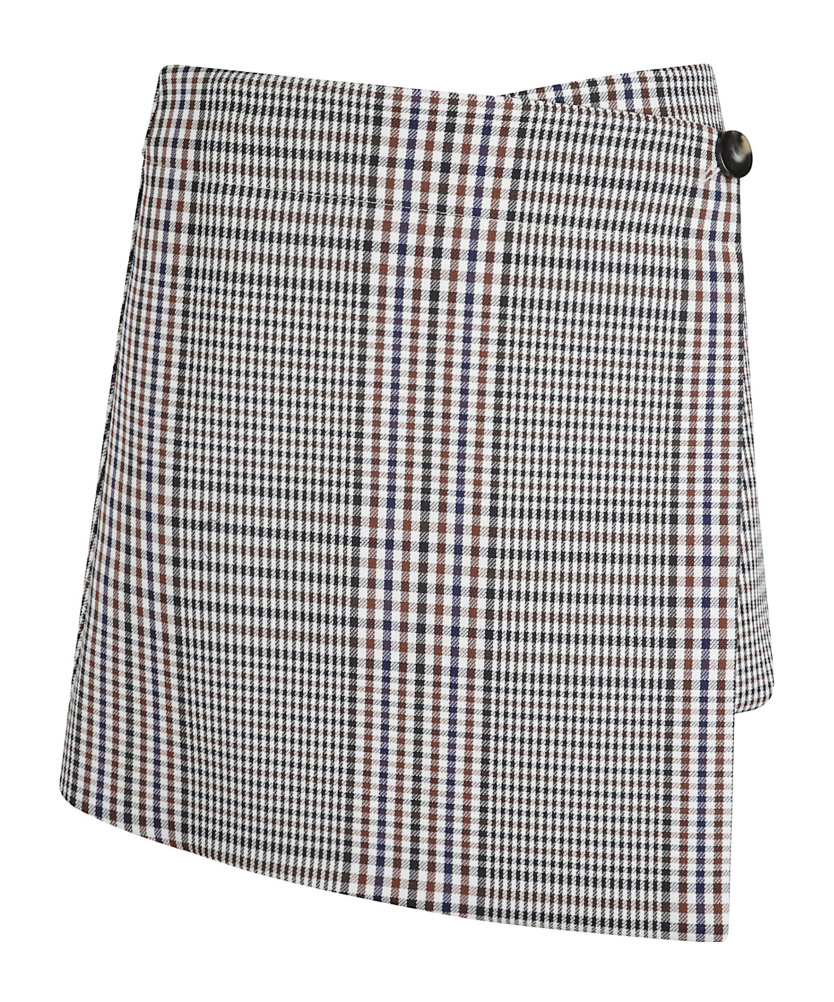 True Royal Plaid Midi Skirt In Multi