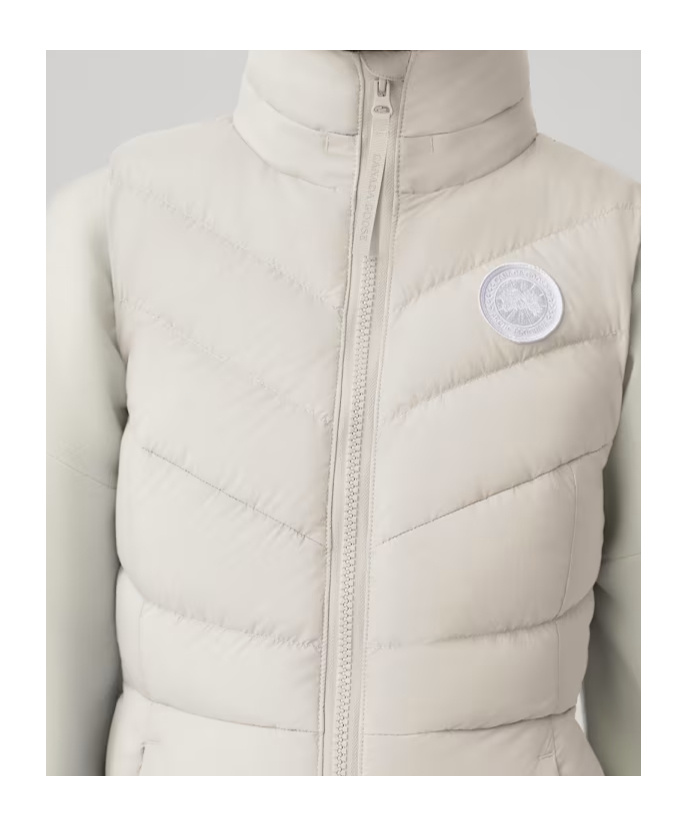 Canada Goose Clair Hooded Puffer Gilet In White