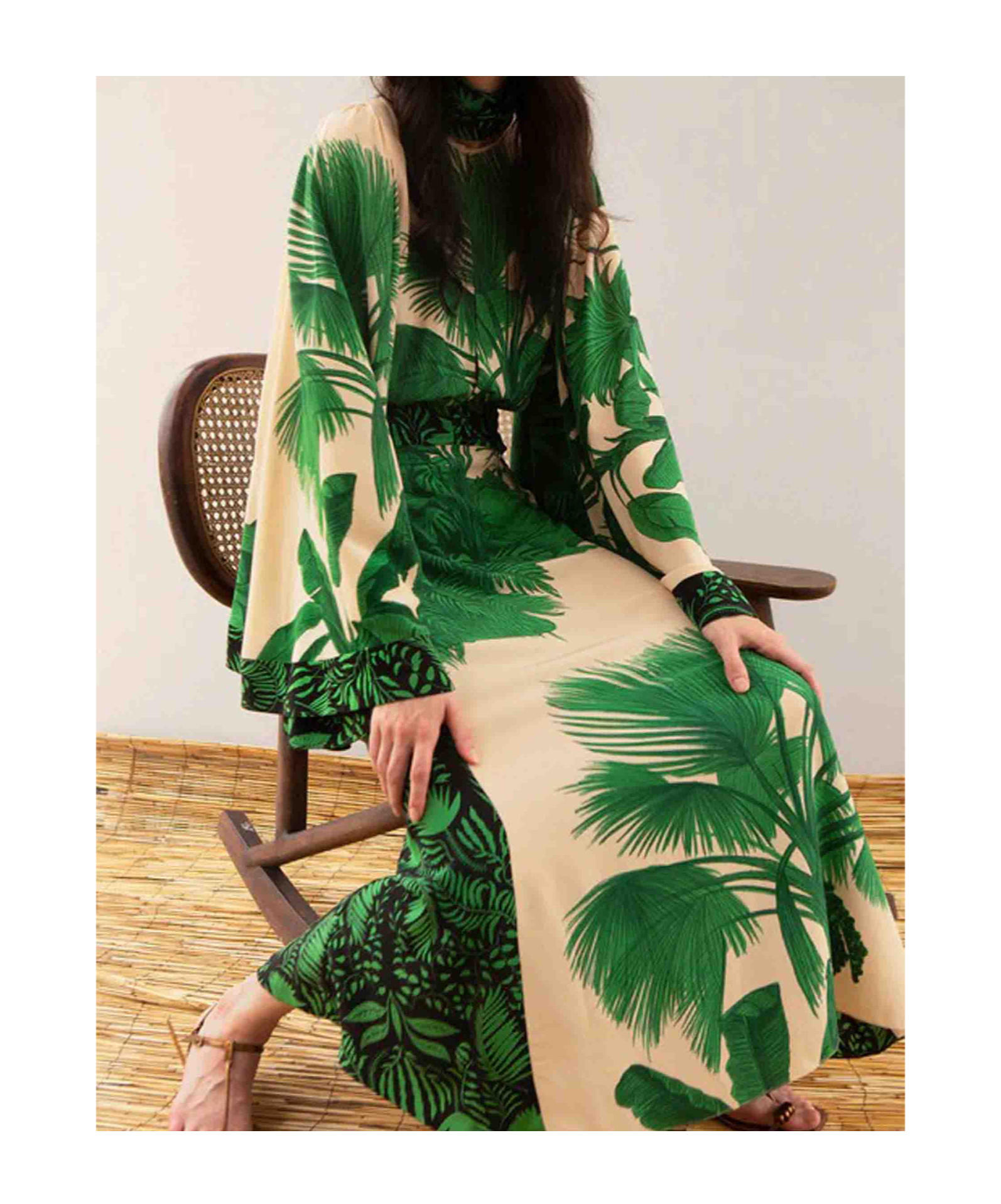 Johanna Ortiz Floral Silk Midi Dress In Multi