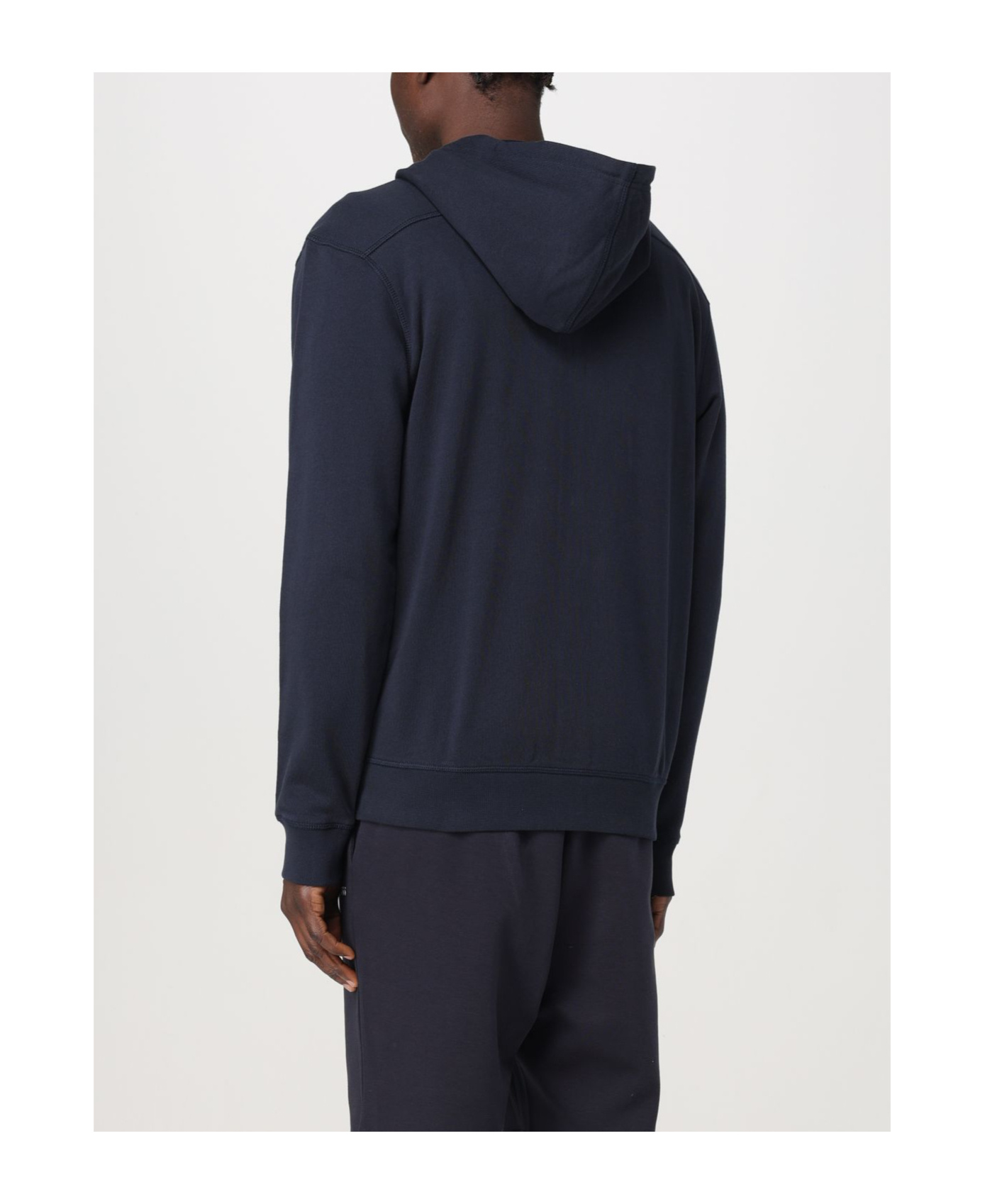 Hugo Boss Logo-patch Cotton Hoodie In Black