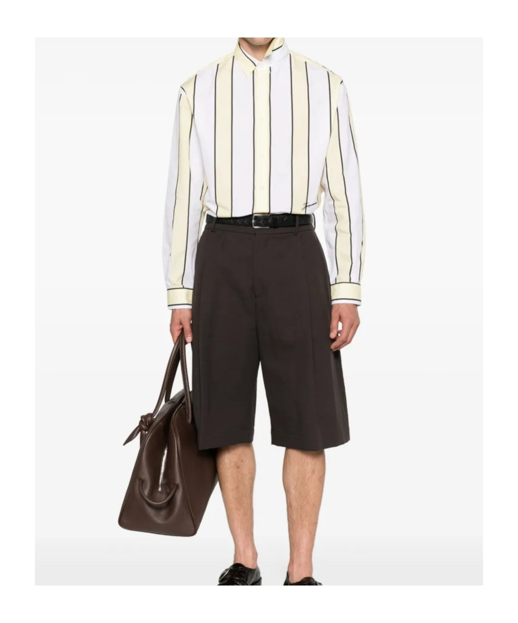 Jacquemus Simon Shirt Buttoned Cuffs Striped Pattern In Multi