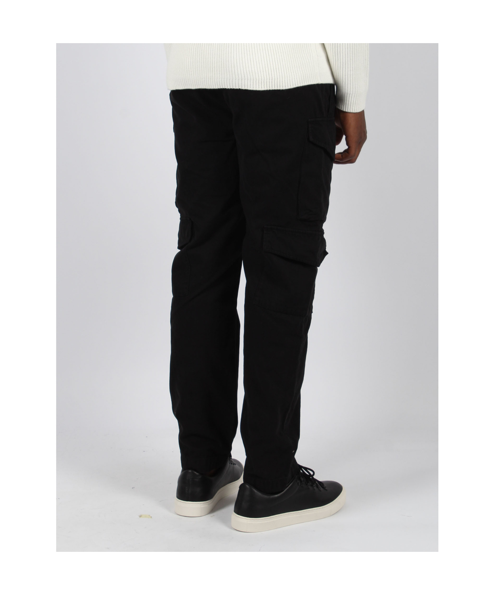 C.p. Company Canvas Cargo Pants In Black