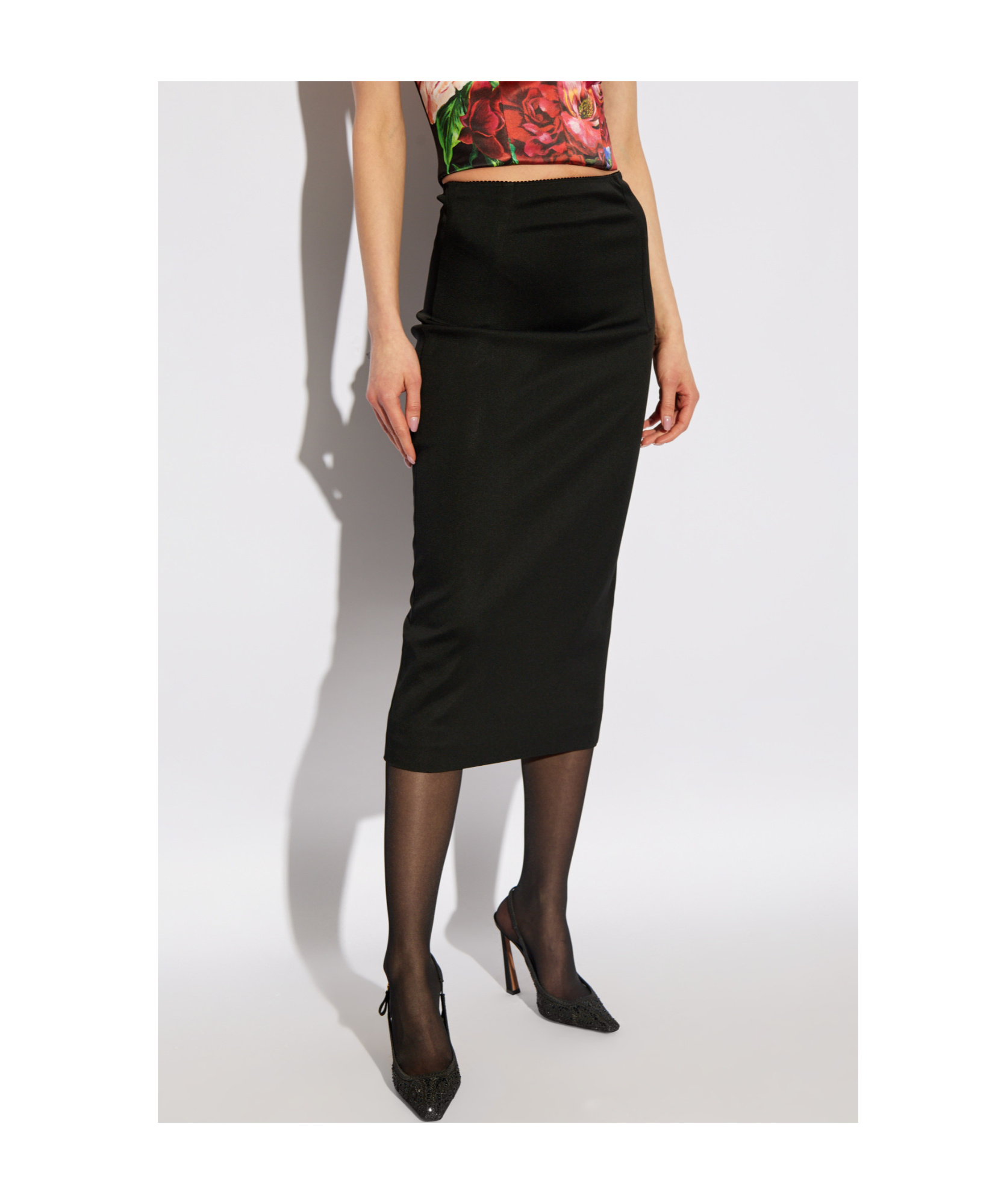 Dolce & Gabbana Mid Length Skirt In Black