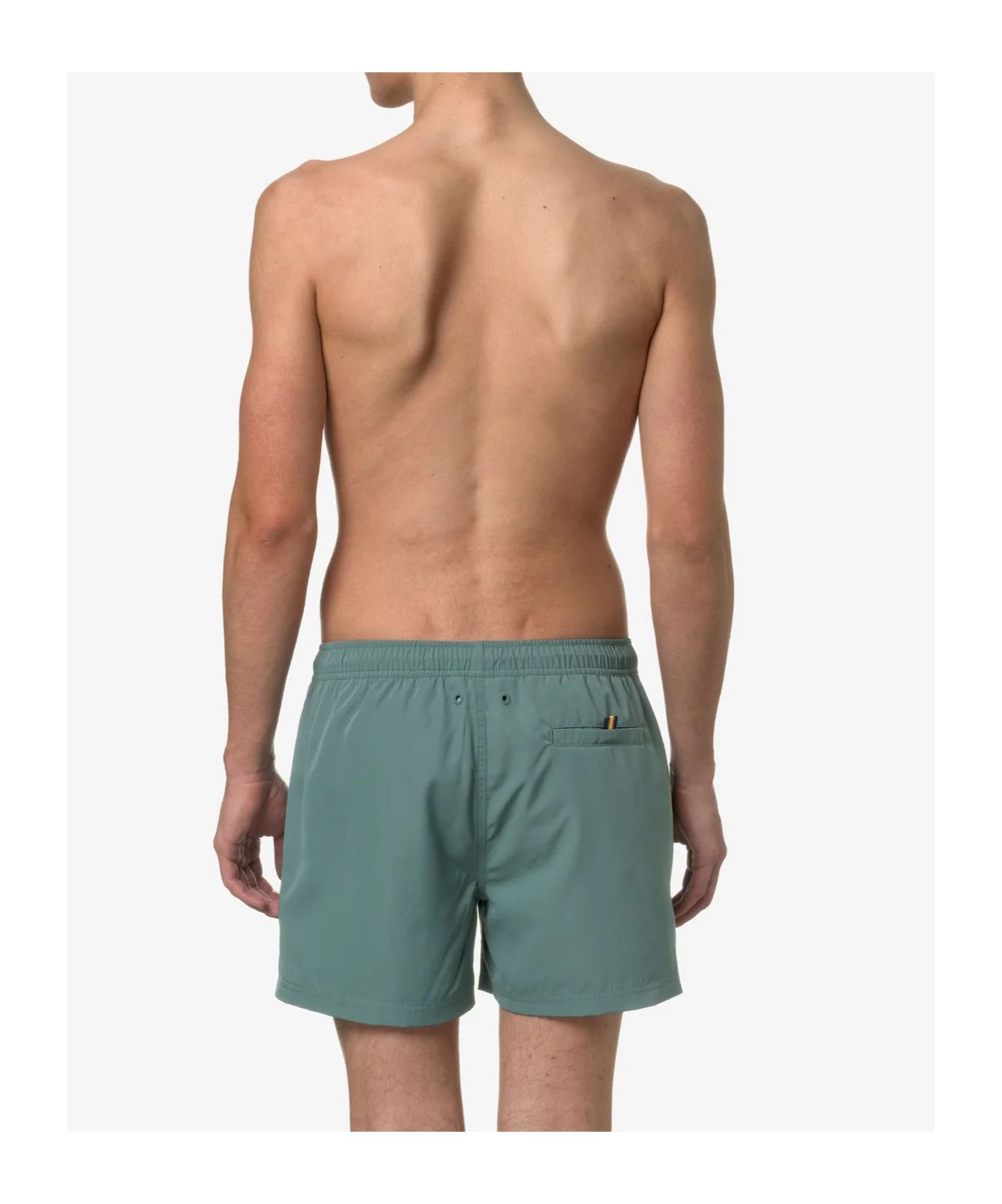 K-way Drawstring Waist Swim Shorts In Green