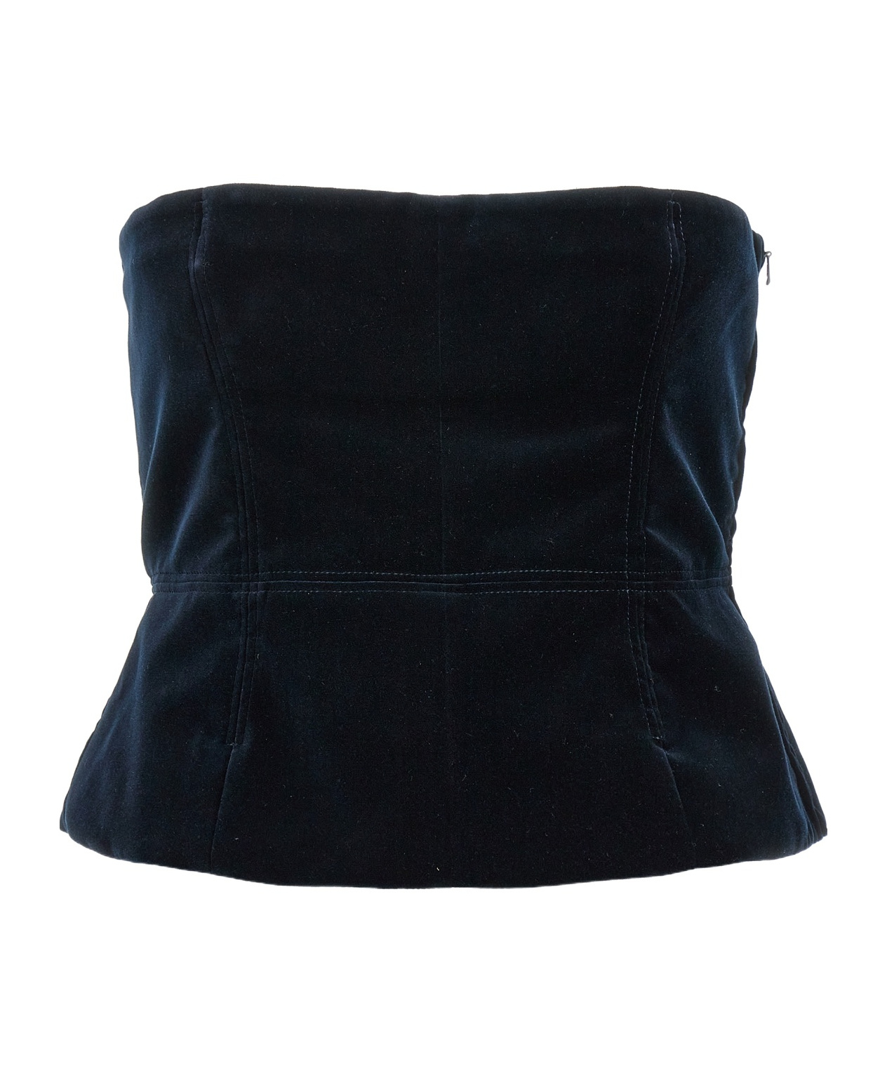 Tom Ford Velvet Strapless Top Fitted Silhouette In Black