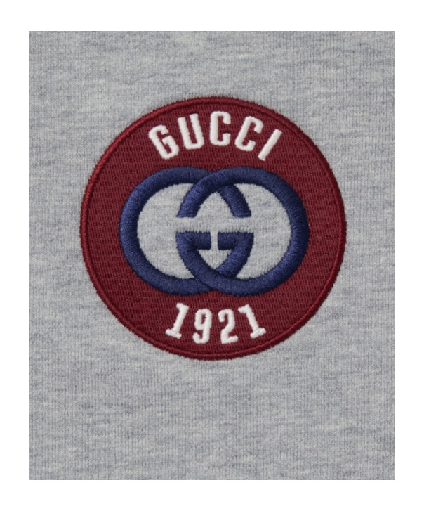 GUCCI FELTED COTTON ZIPPED JACKET WITH PATCH