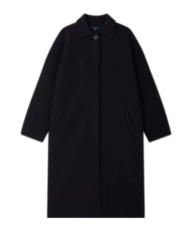 Soeur Womens Blue Simba Drop-shoulder Wool Coat In Blue