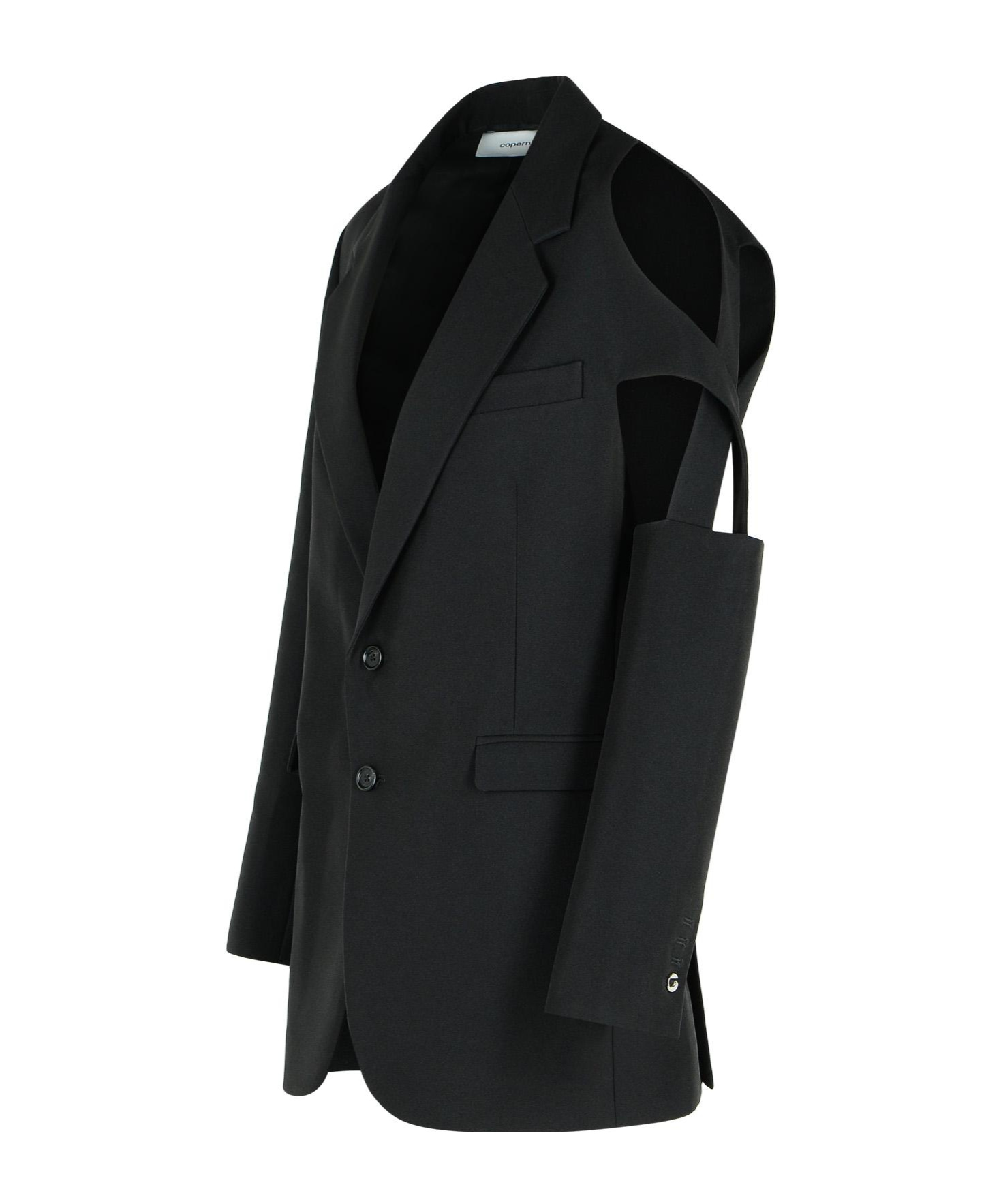 Coperni Cutout Detail Blazer Long Sleeves In Black