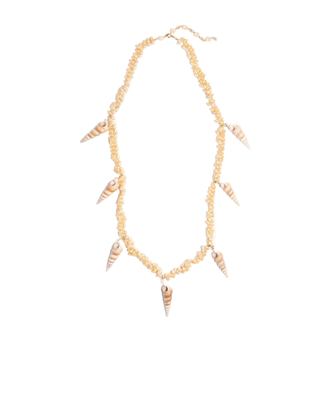 Valentino Garavani Jardin Aquatique Necklace In Metal And Shells