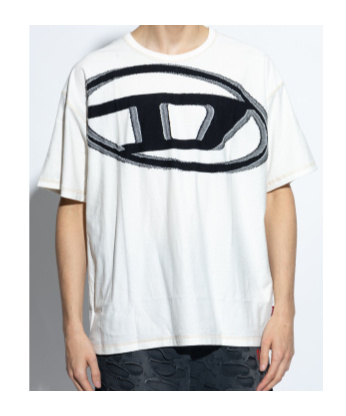 Diesel T-shirt With Maxi Oval D In White