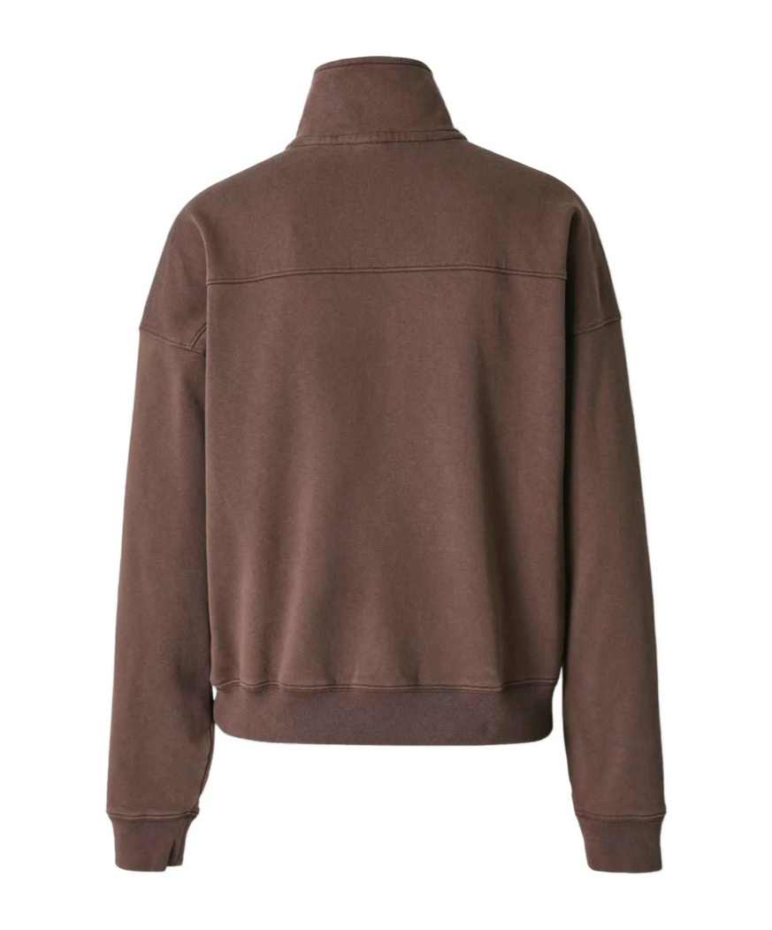 Sporty And Rich Turtleneck Sweatshirt In Brown