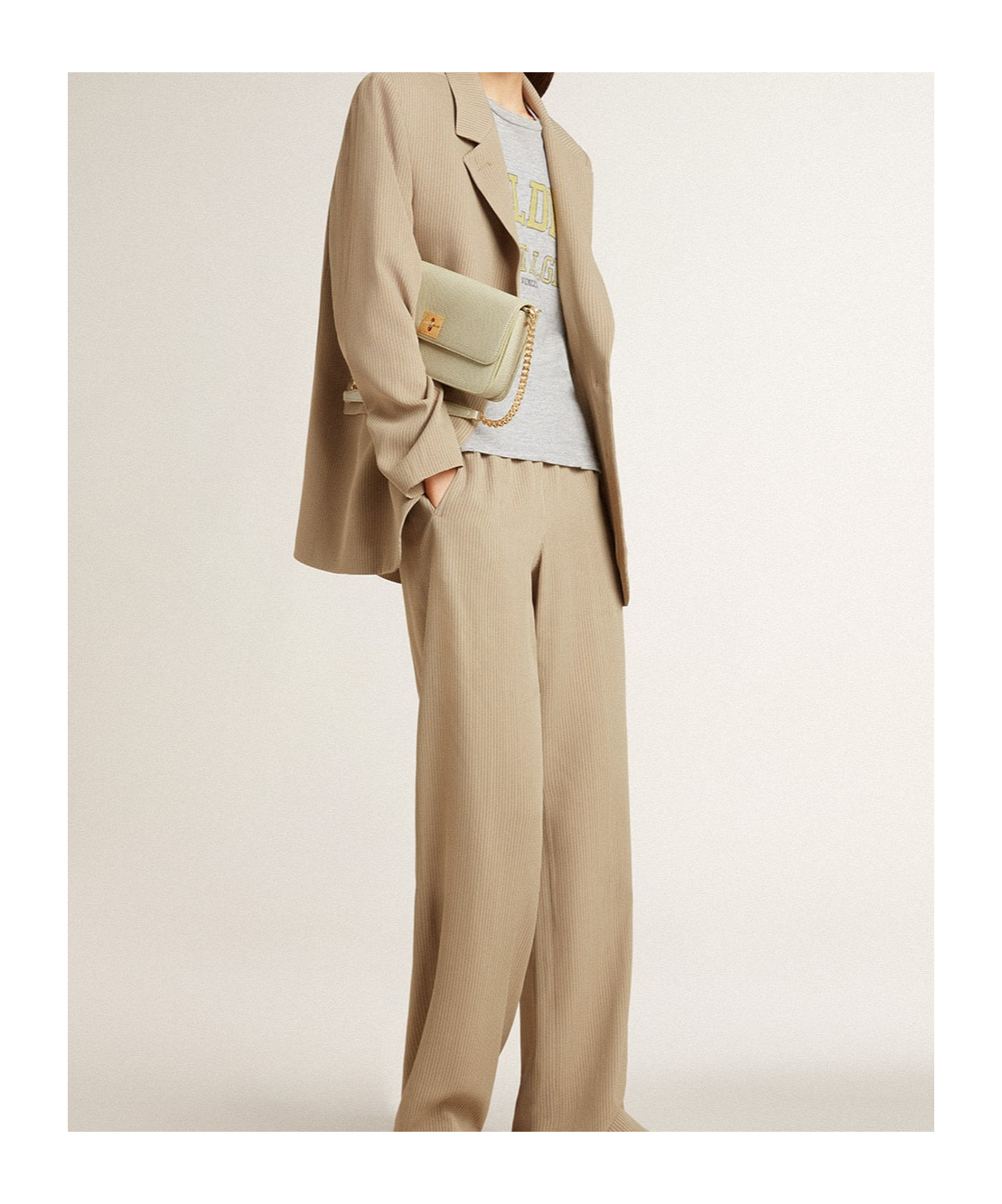 Golden Goose Round Collar Sleeveless Vest In White