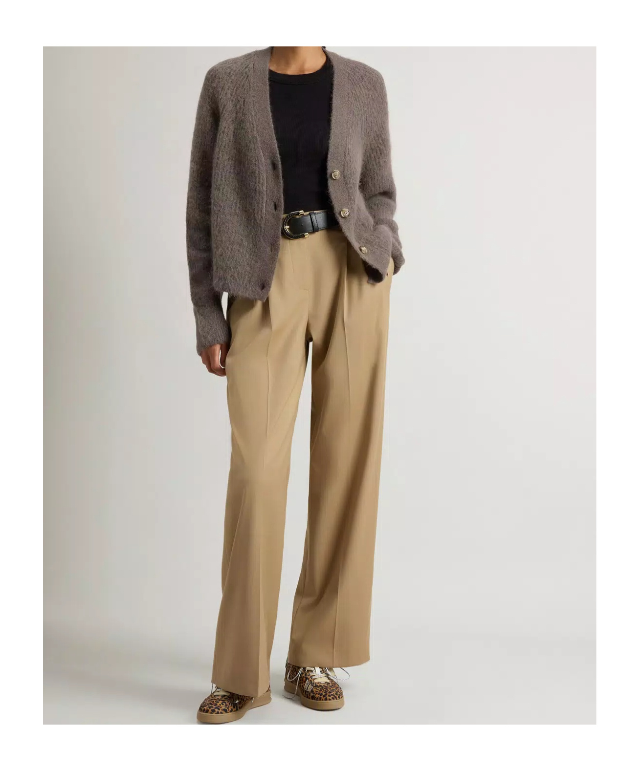 Woolrich Garment-dyed Cardigan In Alpaca And Wool Blend In Brown