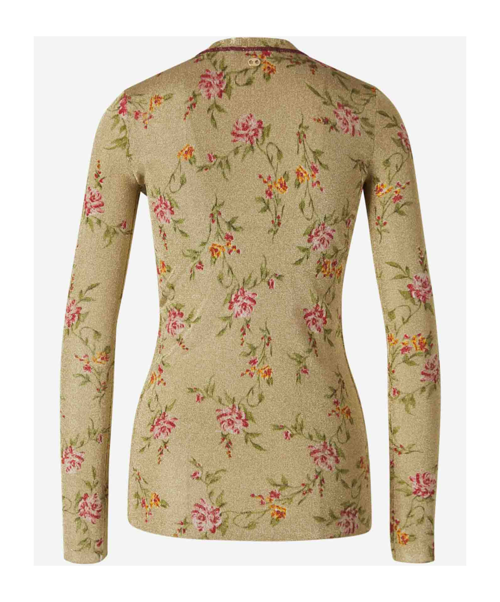 RABANNE PACO RABANNE FLORAL JACQUARD DISTRESSED CARDIGAN