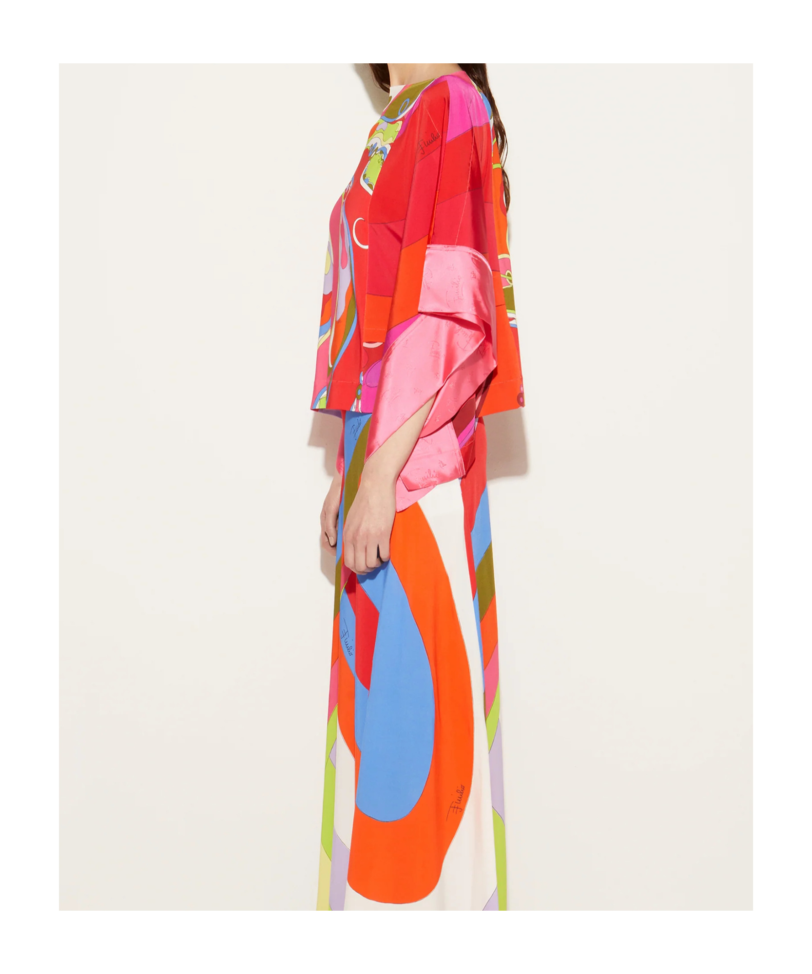 Pucci Orchidee-print Kaftan In Multi