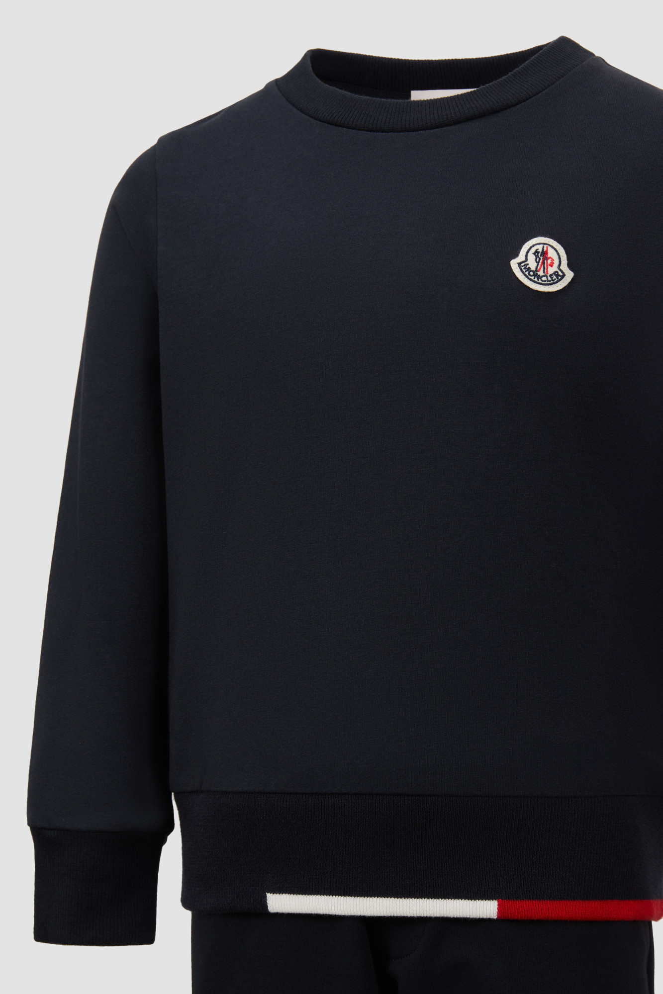 Moncler Three-color Trimmed Cotton Sportswear Set In Blue