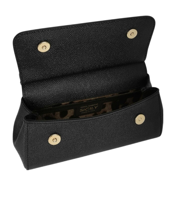 Dolce & Gabbana Small Sicily Handbag In Black
