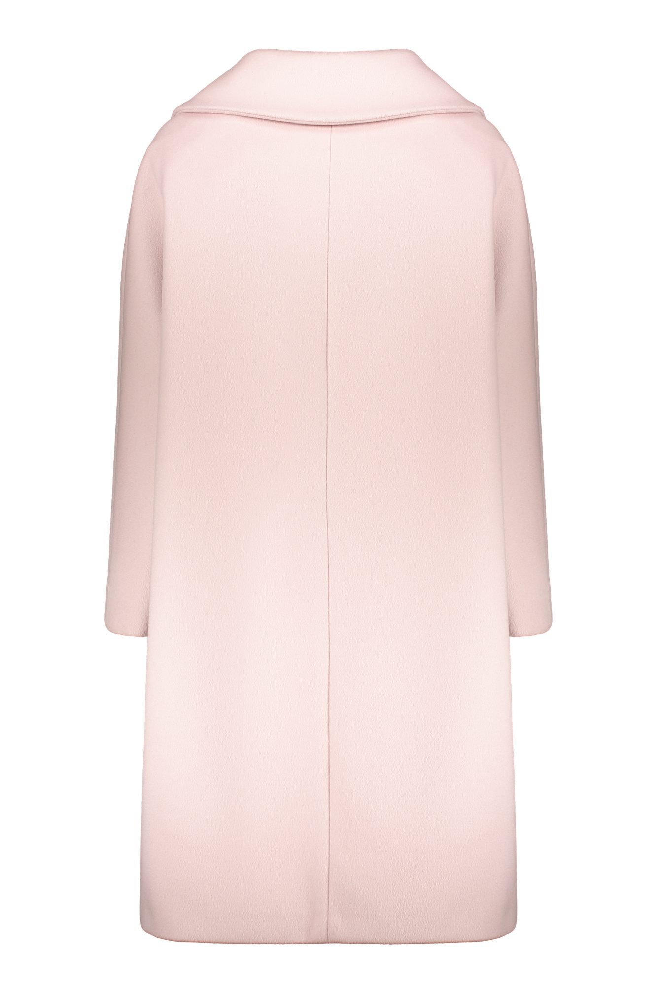Herno Single-breasted Wool-blend Coat In Pink