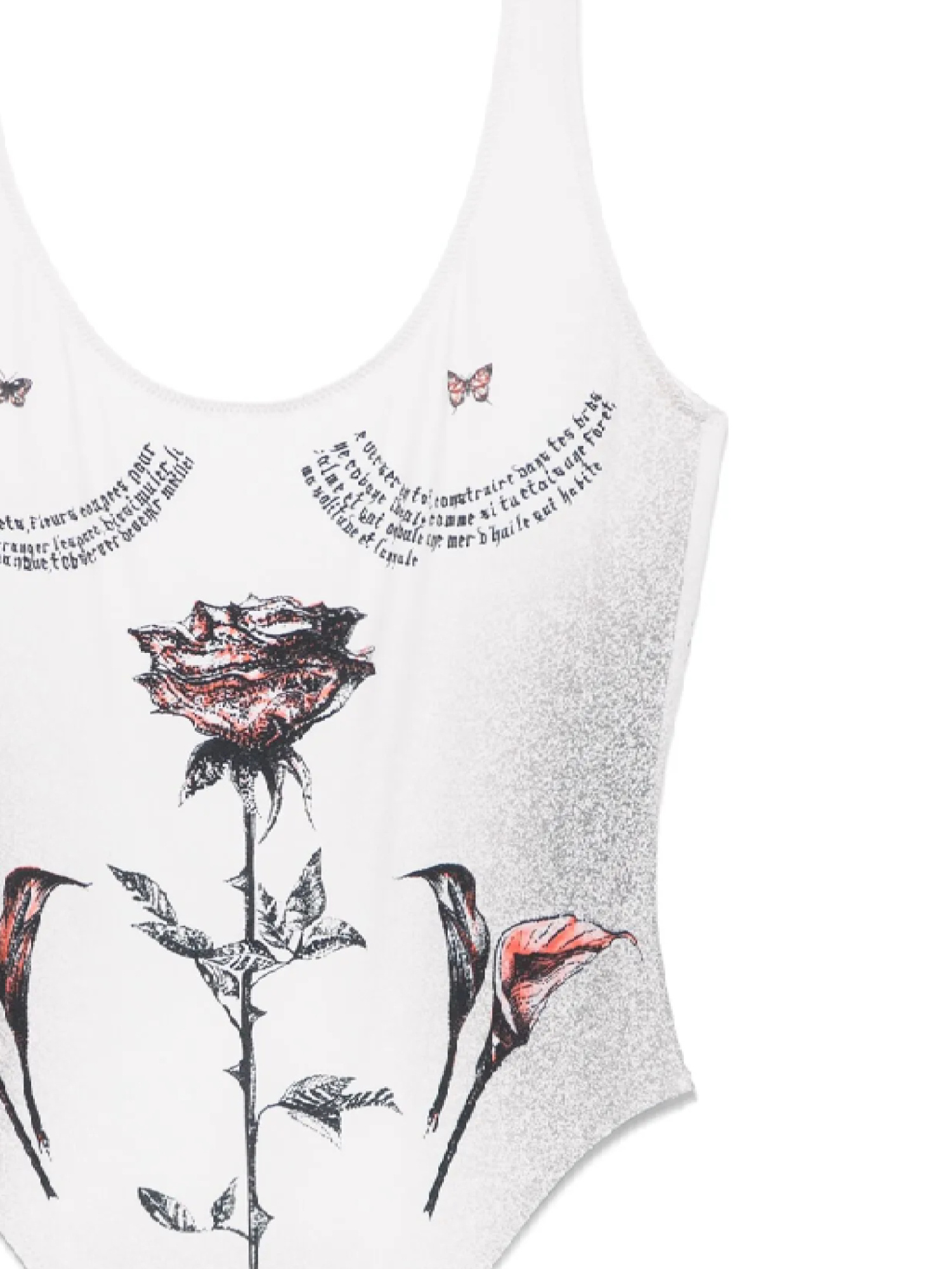 Jean Paul Gaultier Graphic-print Swimsuit In Black