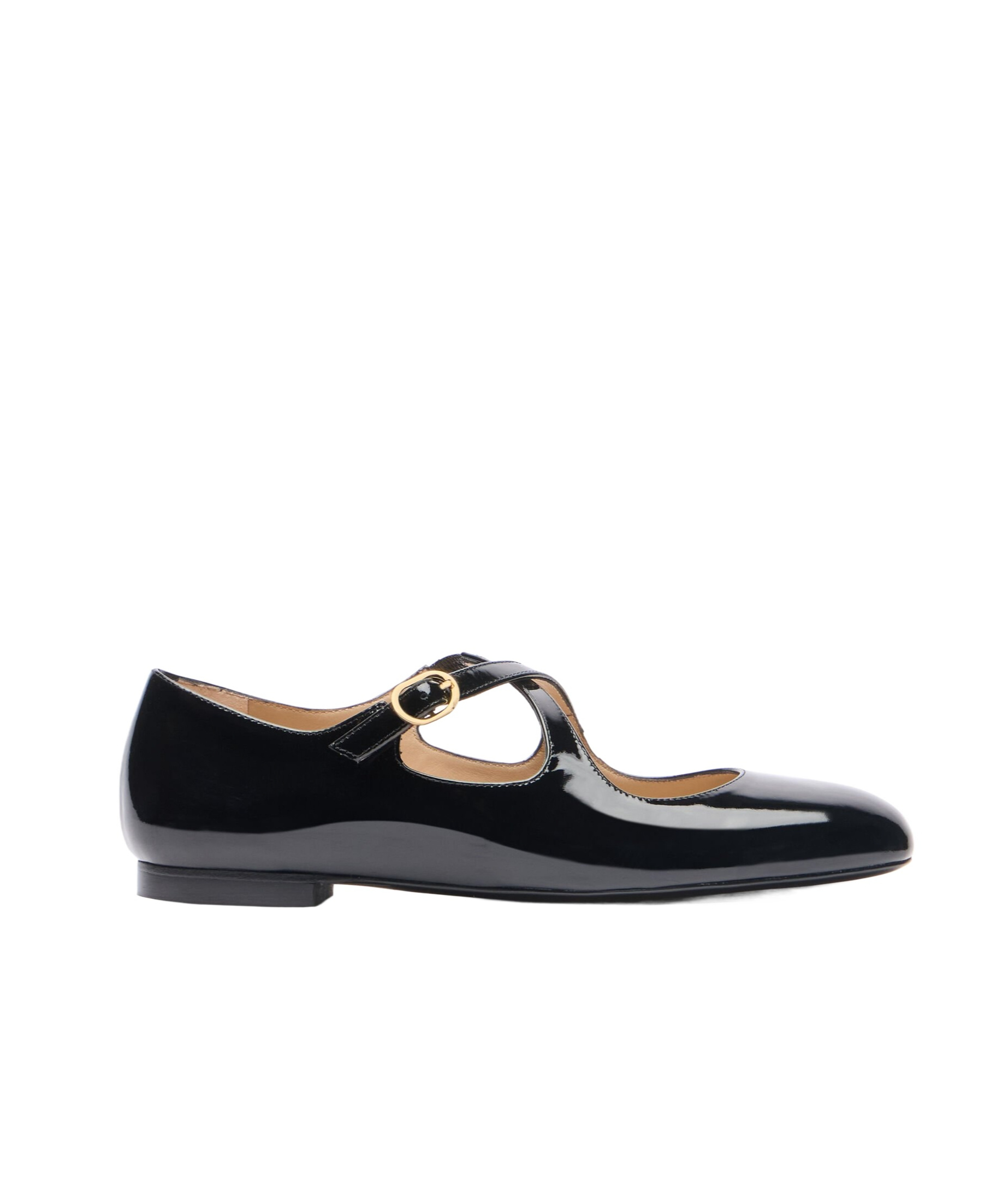Shop Stuart Weitzman Round Head Mary Jane Shoes In Black