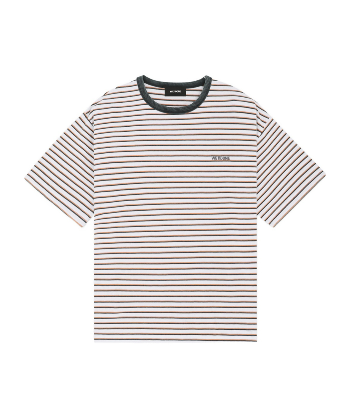 We11 Done Logo Striped T-shirt