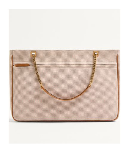 Valentino Medium Canvas And Leather Viva Superstar Tote Bag In Nude