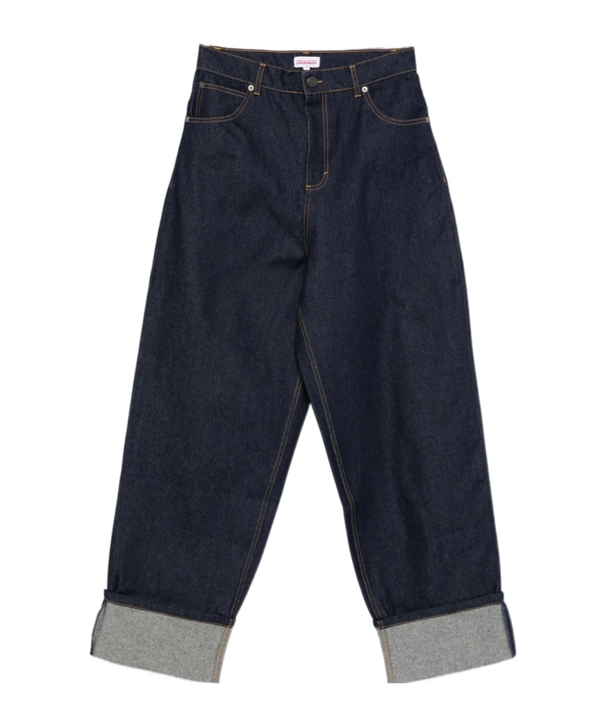 Charles Jeffrrey Loverboy Cuffed Jeans In Blue