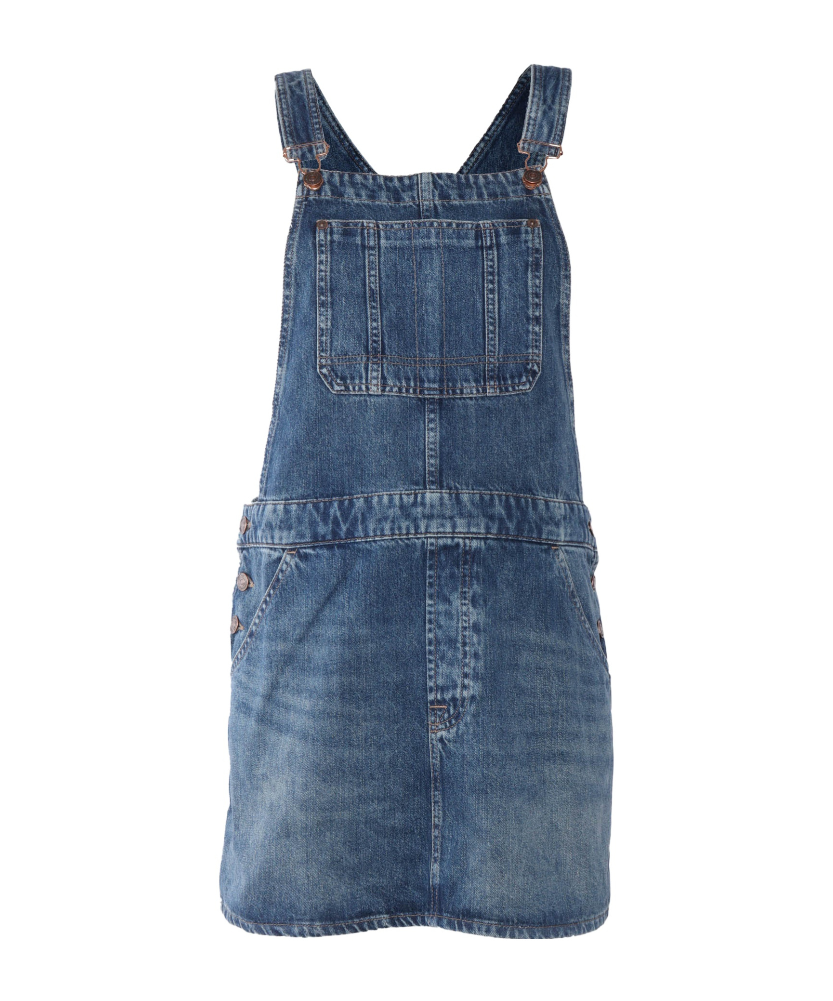 7 For All Mankind Denim Dungaree Dress