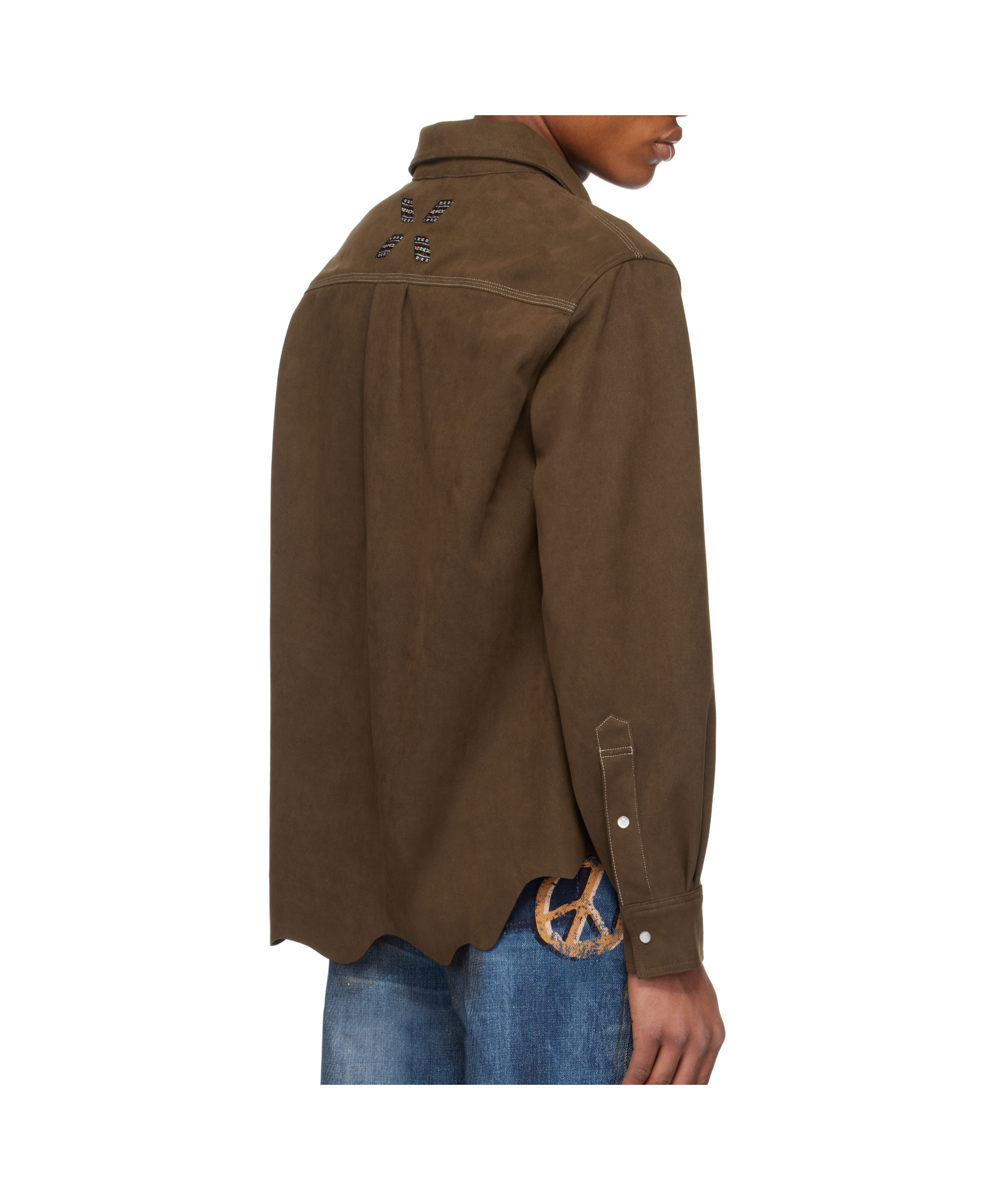 Andersson Bell Lemmans Faux-suede Shirt In Brown