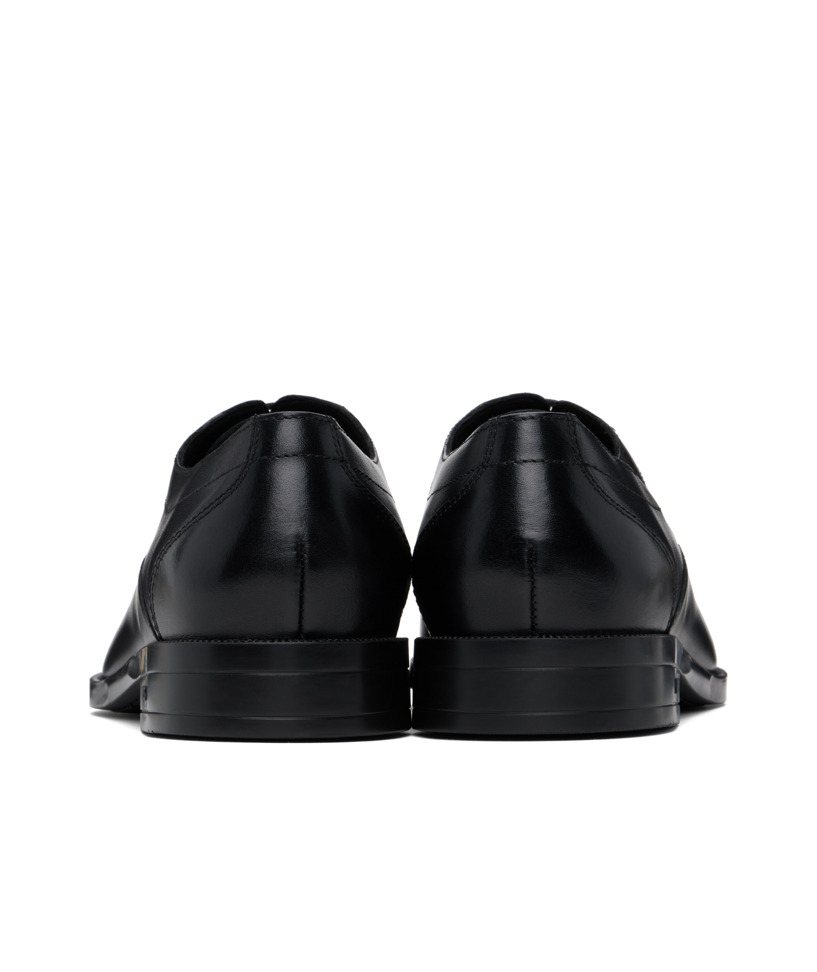 Hugo Boss Black Leather Oxfords In Black