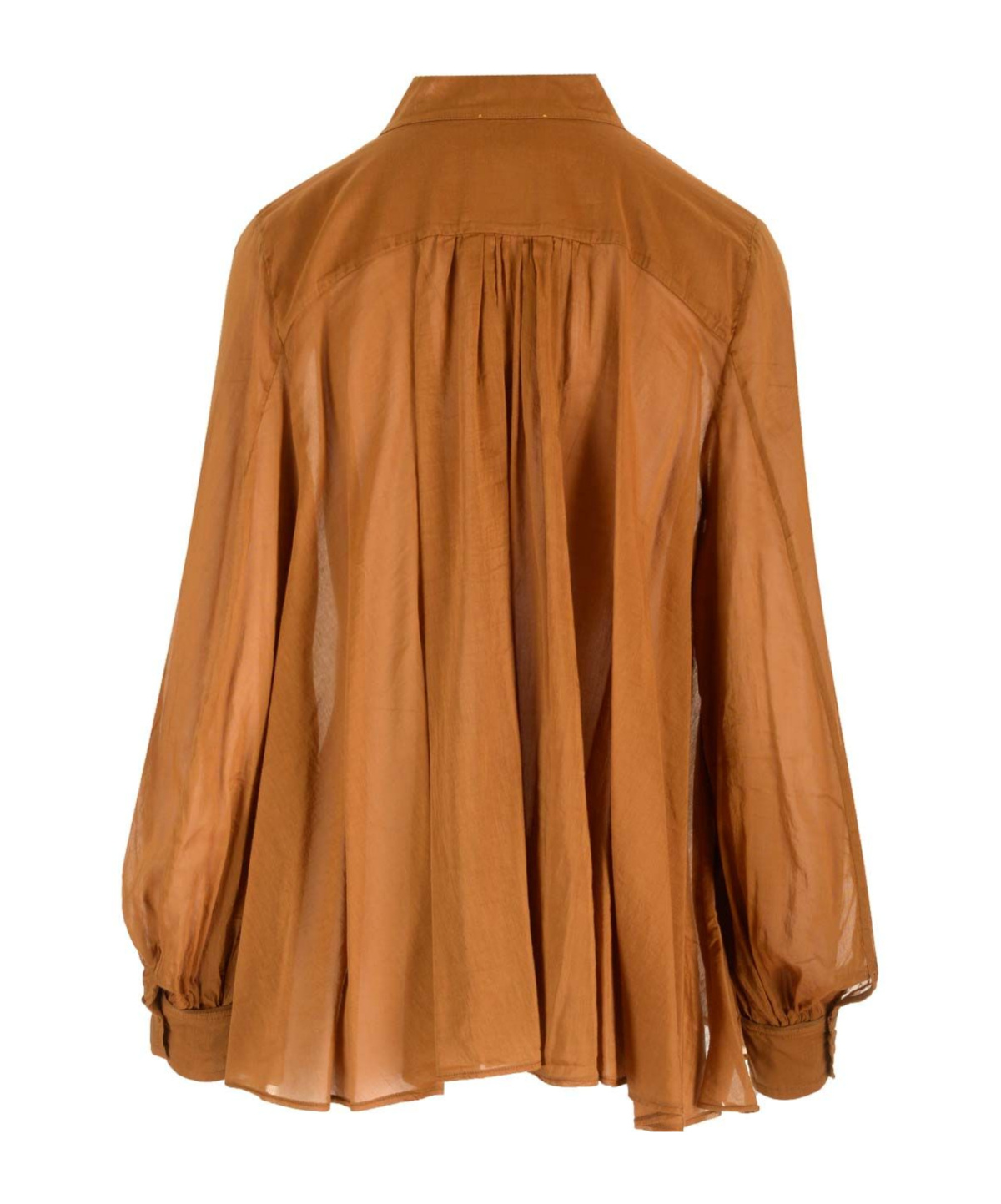Forte Forte Voile Bohemian-style Shirt In Brown