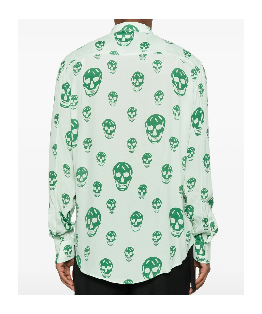 Alexander Mcqueen Graphic-print Shirt In Green