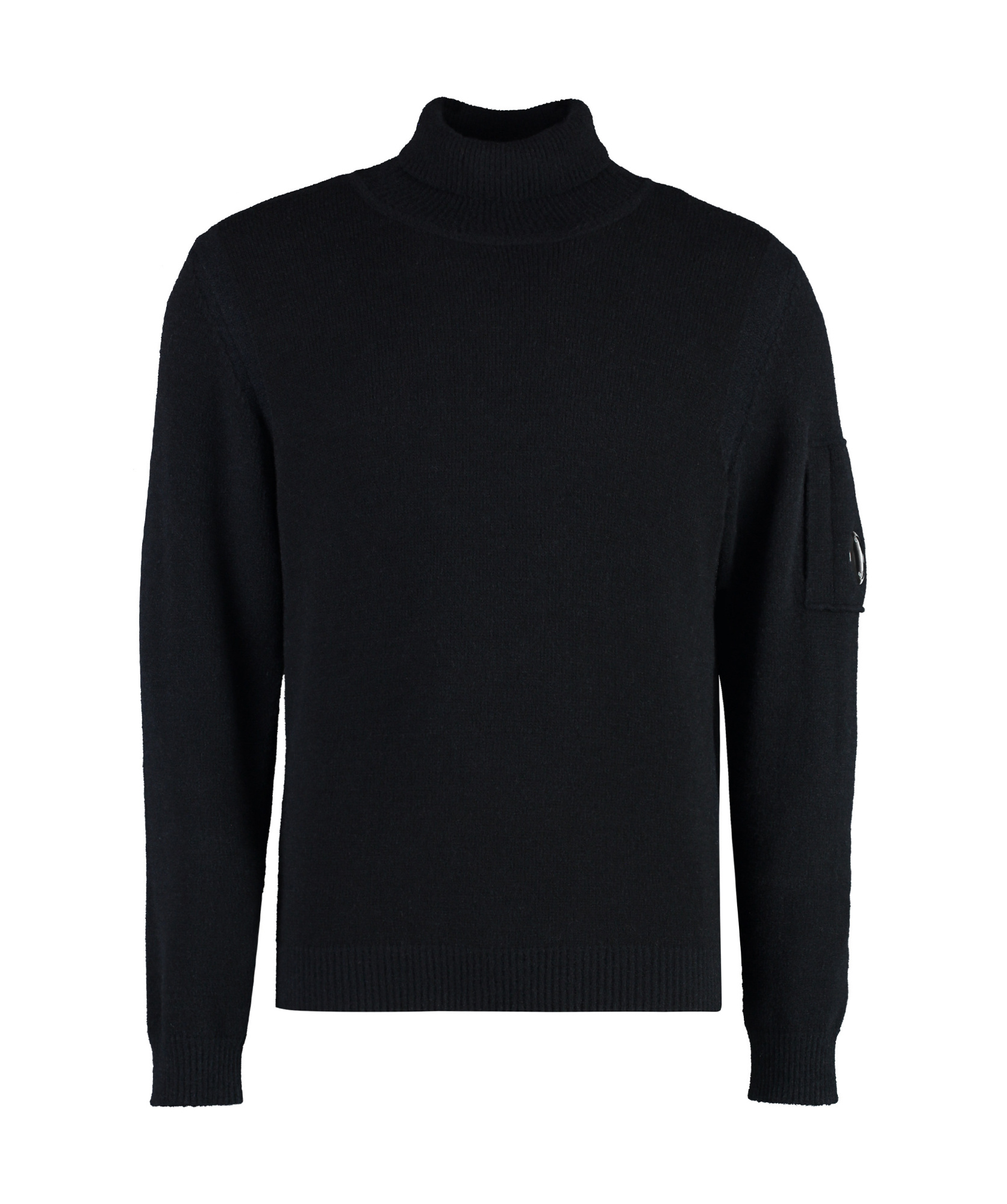 C.p. Company C.p.company Wool Blend Turtleneck Sweater In Black