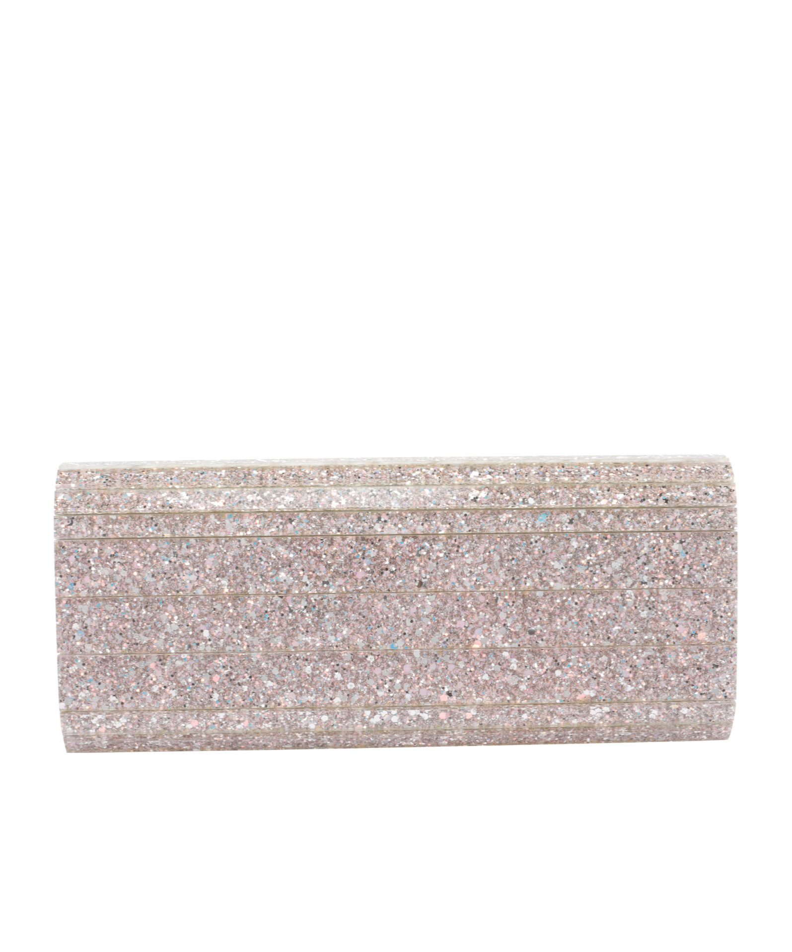 Jimmy Choo Glitter Rectangular Shoulder Bag With Removable Chain In Brown