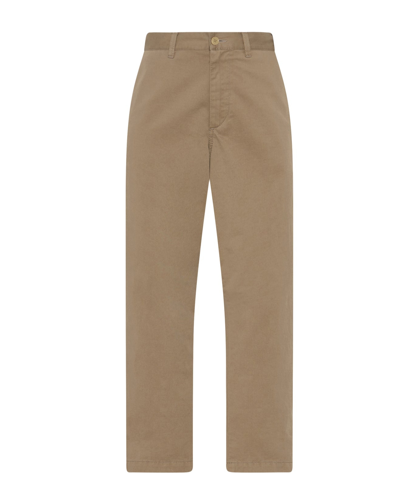 The Row Zalenka Cropped Cotton And Cashmere-blend Twill Straight-leg Pants In Brown
