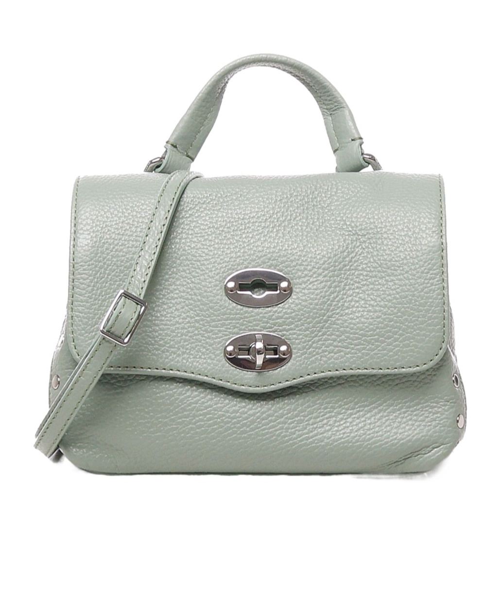Zanellato Flip Shoulder Bag In Gray