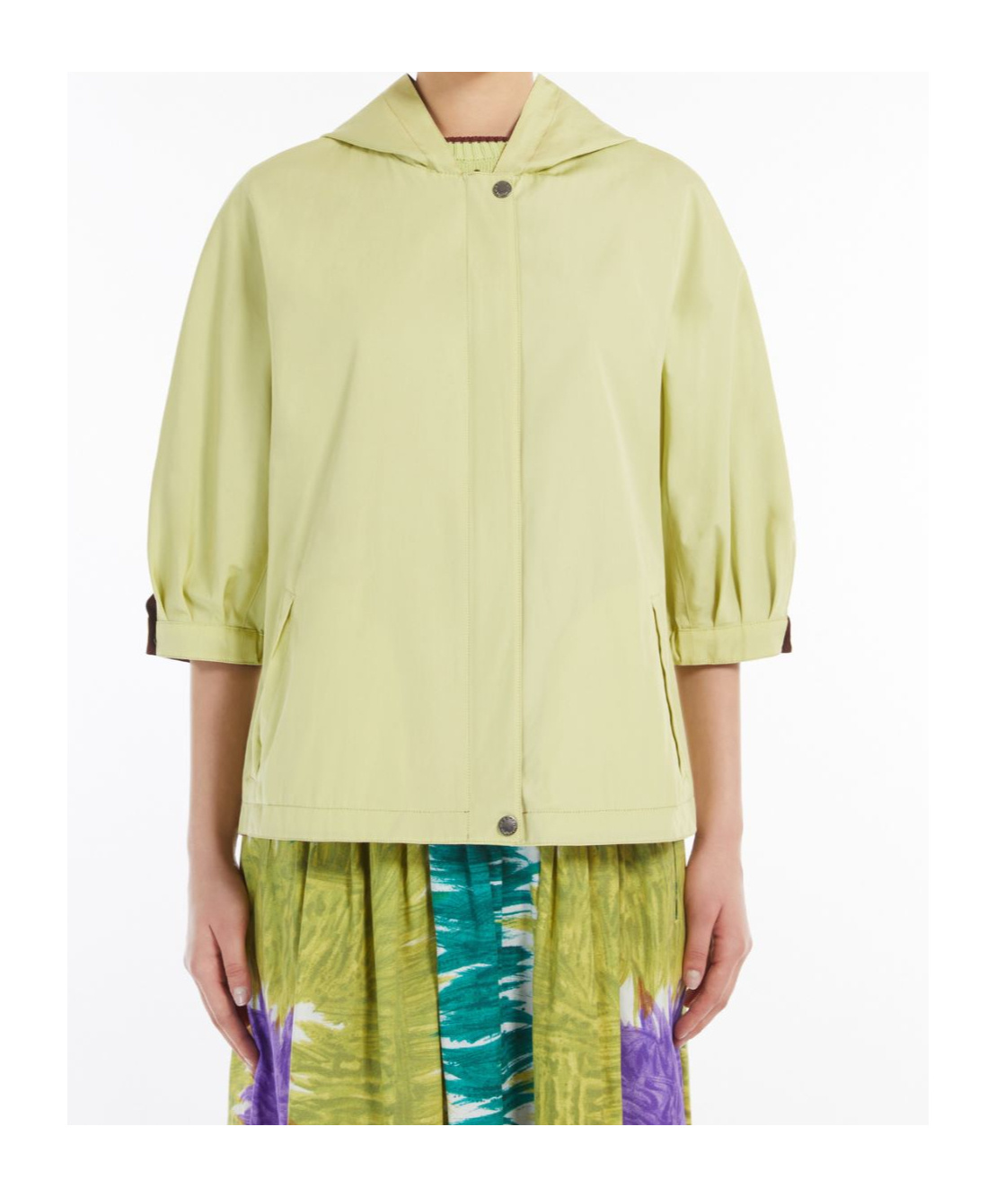 Weekend Max Mara Reversible Windbreaker In Water-repellent Fabric In Bordeaux Red
