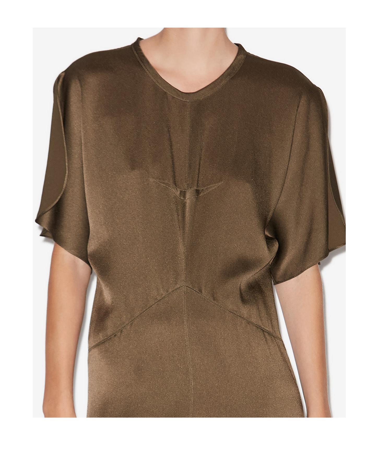 Isabel Marant Drawstring Waist Sleeveless Mini Dress In Burgundy Cotton In Green