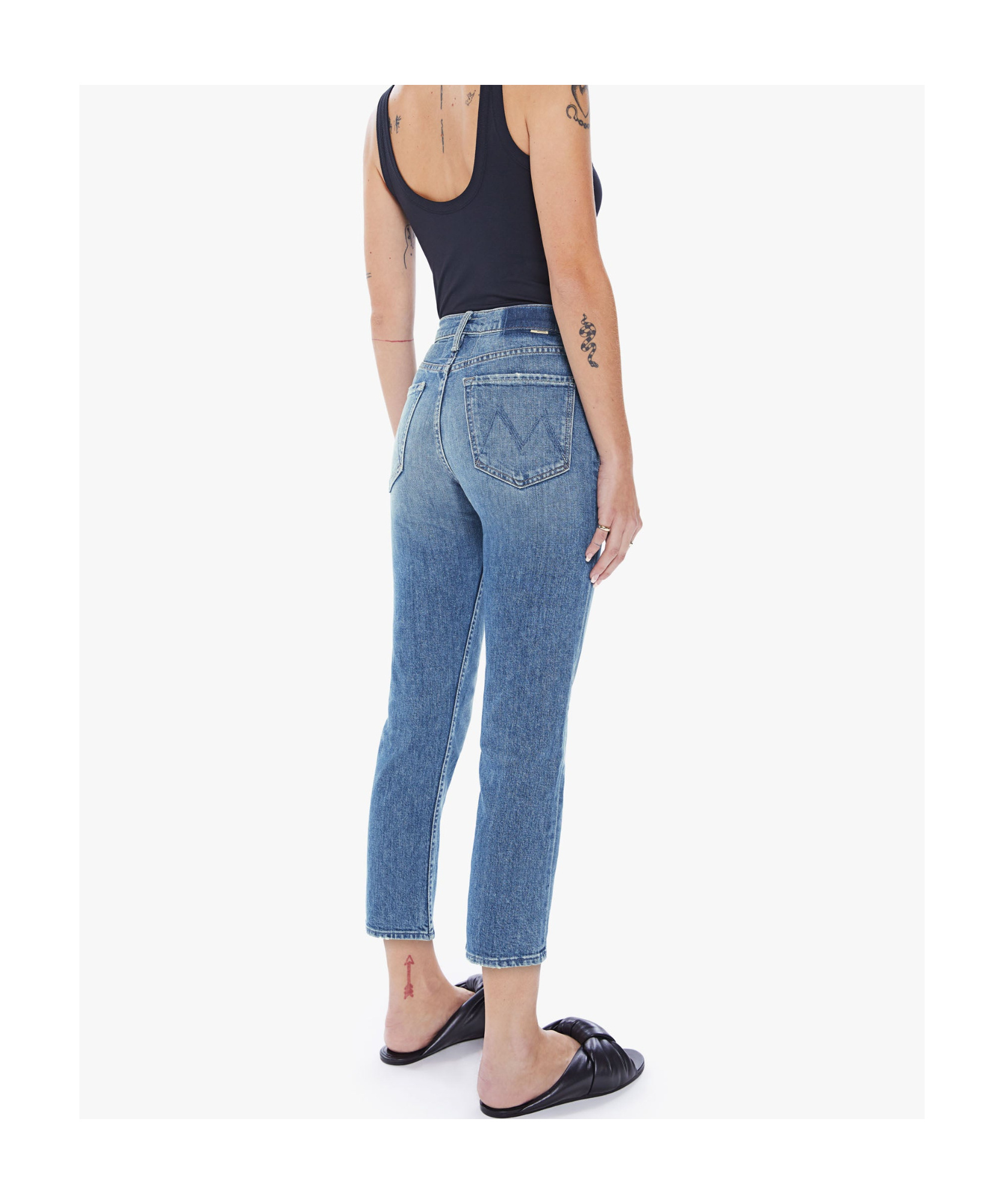 Mother The Tomcat Oui Oui Straight Jean In Blue