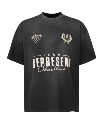 Represent World Championship Printed Cotton T-shirt In Black