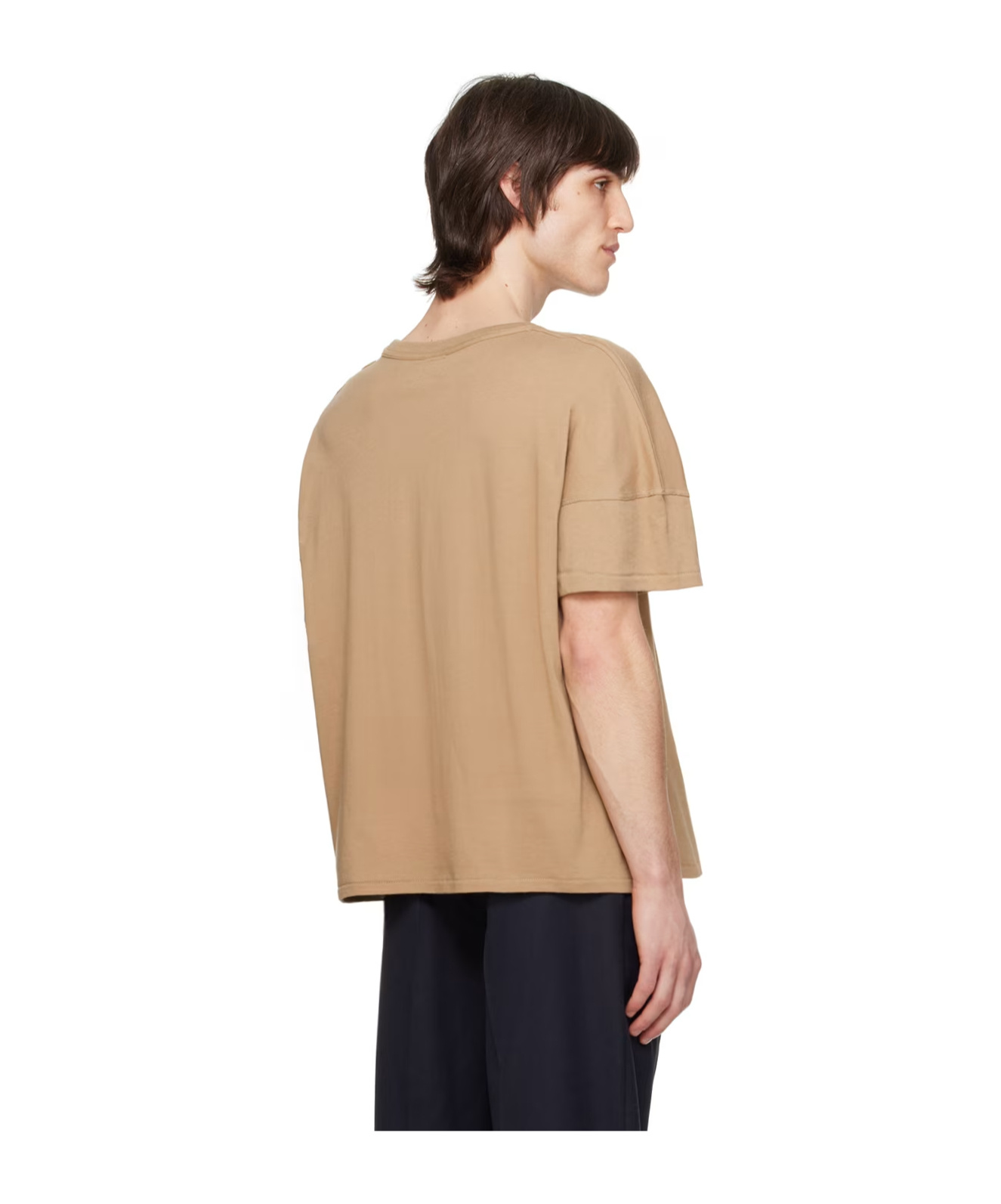 Rhude Beige Reverse T-shirt In Brown