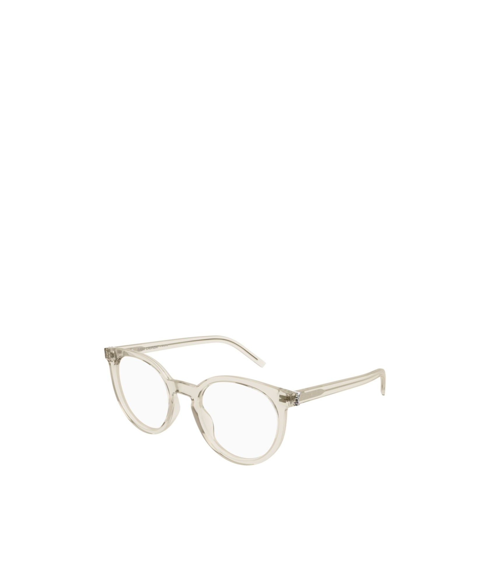 Saint Laurent Round-frame Glasses In Nude
