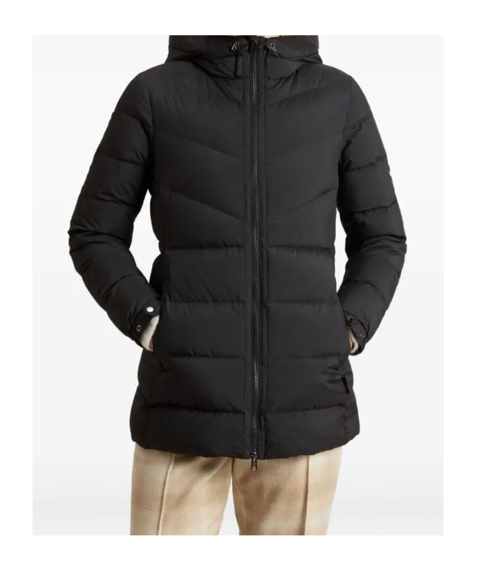 Woolrich Hooded Down Jacket In Black