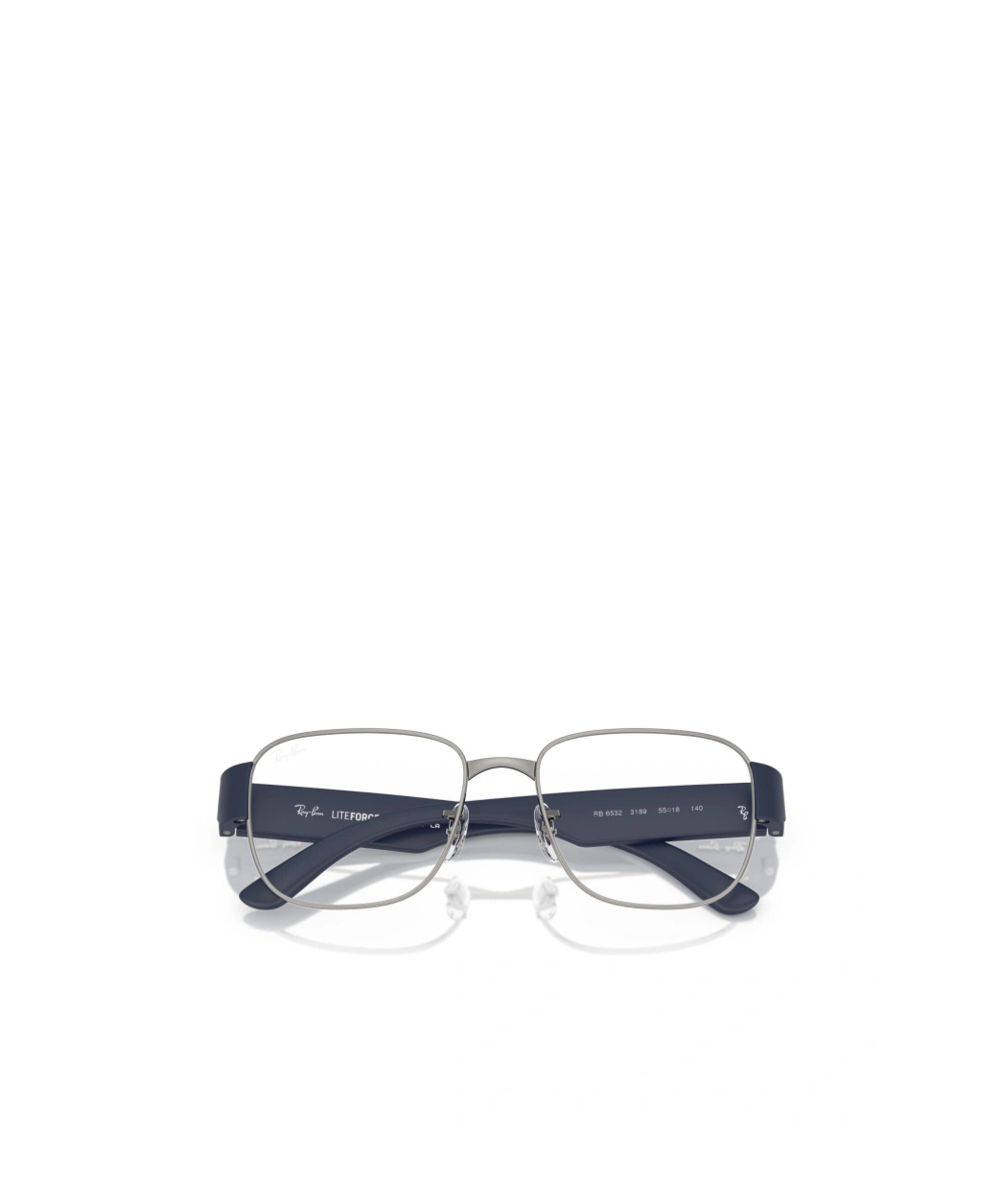 Ray Ban Frameless Flat Mirror In Gray