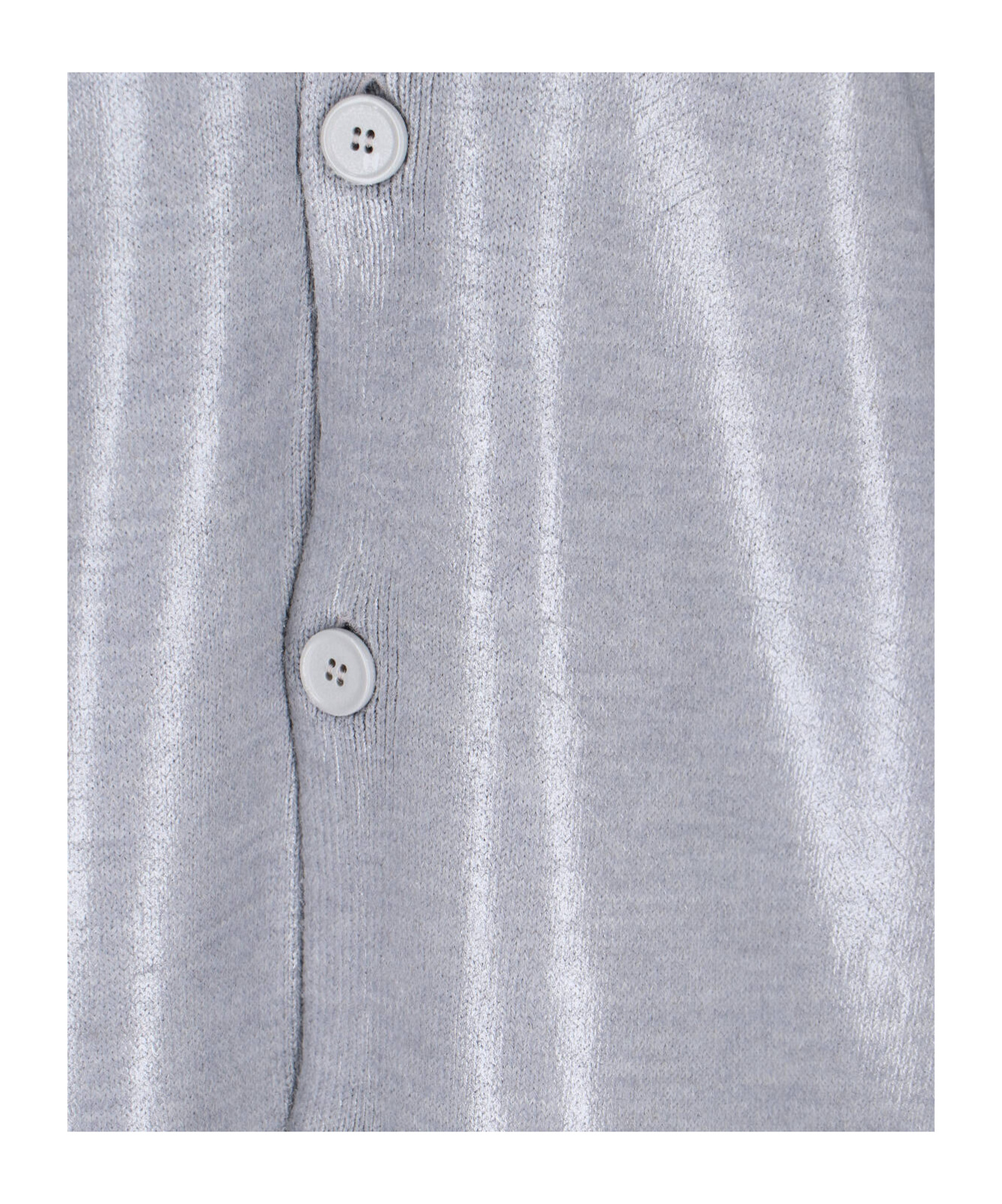 Mm6 Maison Margiela Shiny V Neck Knitwear With Long Sleeves In Grey