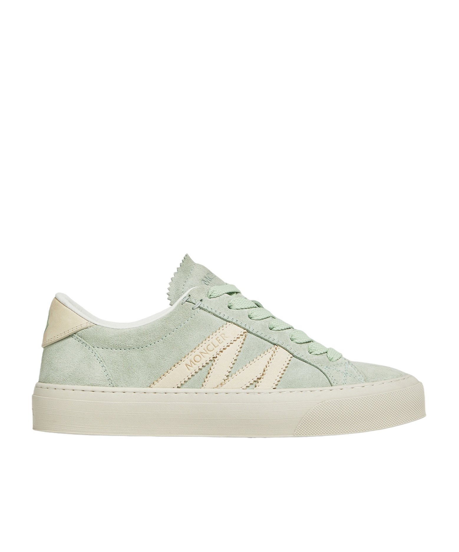 Moncler Sneakers Monaco2 En Daim Et Nubuck In Green