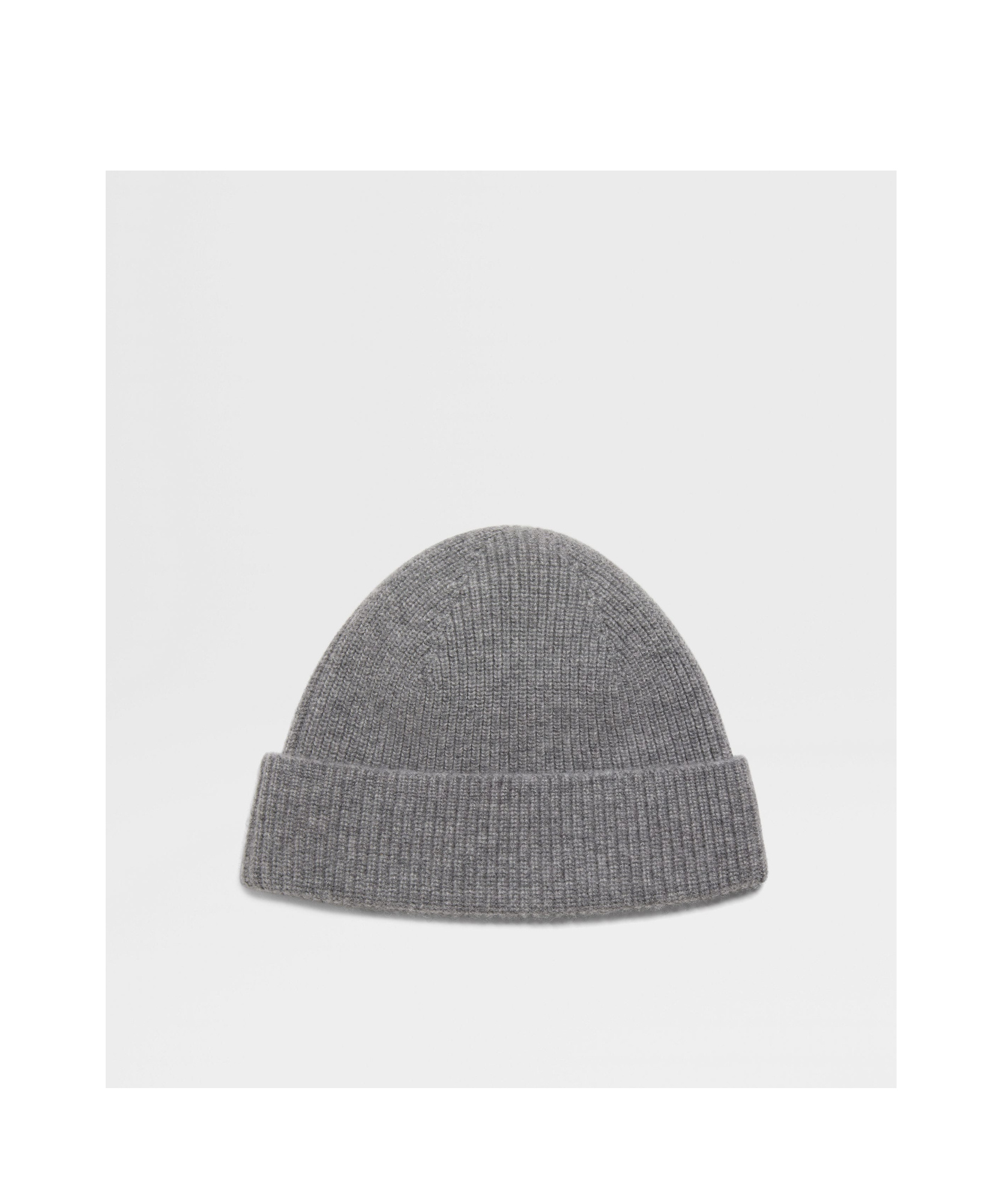 Shop Zegna Rib Knitted Hat In Gray